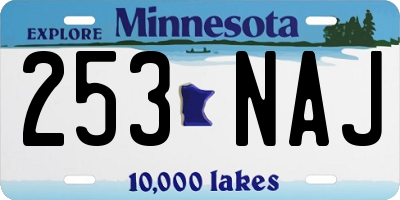 MN license plate 253NAJ