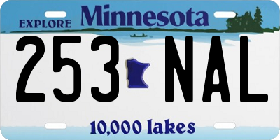 MN license plate 253NAL