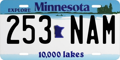 MN license plate 253NAM