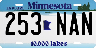 MN license plate 253NAN