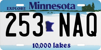 MN license plate 253NAQ