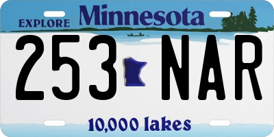 MN license plate 253NAR