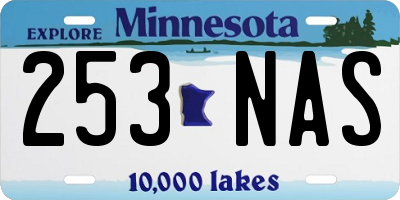 MN license plate 253NAS