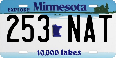 MN license plate 253NAT