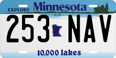 MN license plate 253NAV