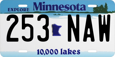 MN license plate 253NAW