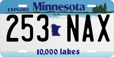 MN license plate 253NAX