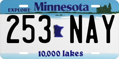 MN license plate 253NAY
