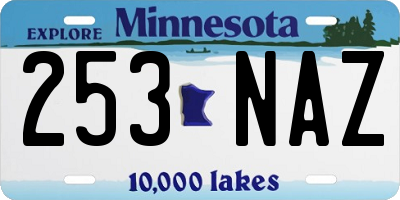 MN license plate 253NAZ