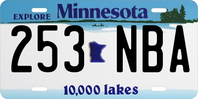 MN license plate 253NBA
