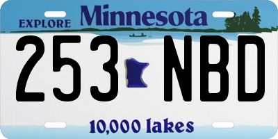 MN license plate 253NBD