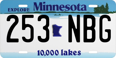 MN license plate 253NBG