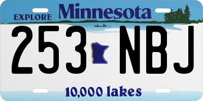 MN license plate 253NBJ