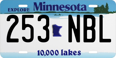 MN license plate 253NBL