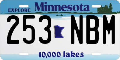 MN license plate 253NBM