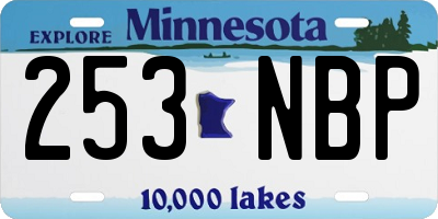 MN license plate 253NBP