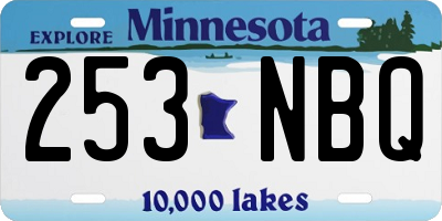 MN license plate 253NBQ