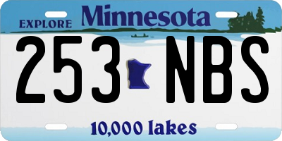 MN license plate 253NBS