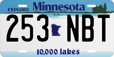 MN license plate 253NBT