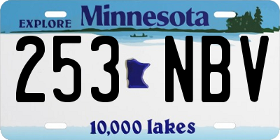 MN license plate 253NBV