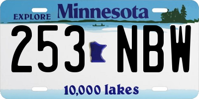 MN license plate 253NBW