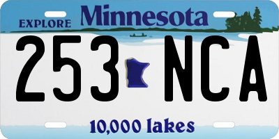 MN license plate 253NCA