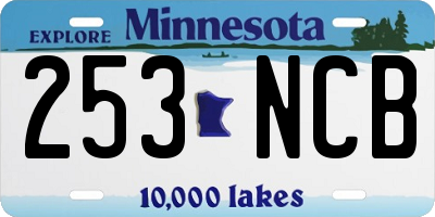 MN license plate 253NCB