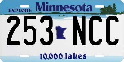 MN license plate 253NCC