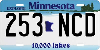MN license plate 253NCD