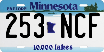 MN license plate 253NCF