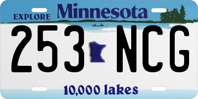 MN license plate 253NCG