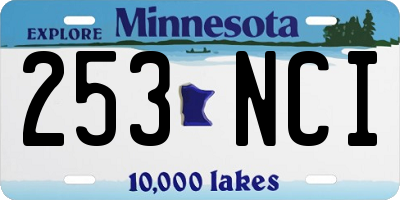 MN license plate 253NCI