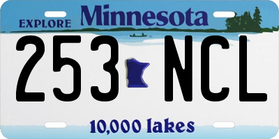 MN license plate 253NCL