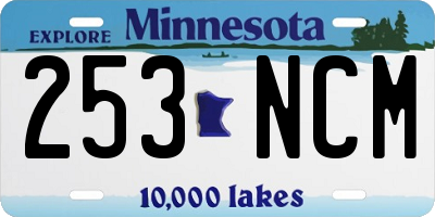 MN license plate 253NCM