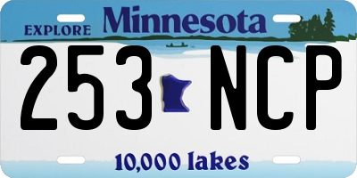 MN license plate 253NCP