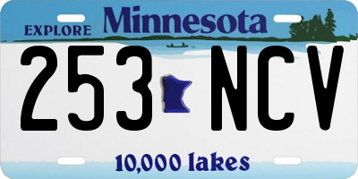 MN license plate 253NCV