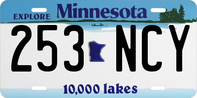 MN license plate 253NCY