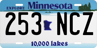 MN license plate 253NCZ