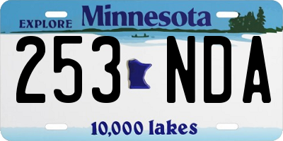 MN license plate 253NDA