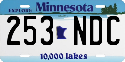 MN license plate 253NDC