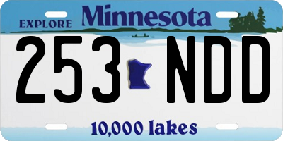 MN license plate 253NDD