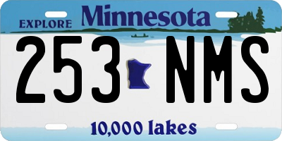 MN license plate 253NMS