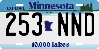 MN license plate 253NND