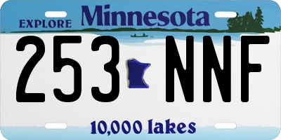 MN license plate 253NNF