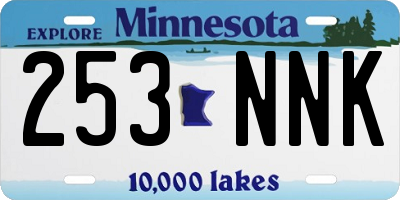 MN license plate 253NNK