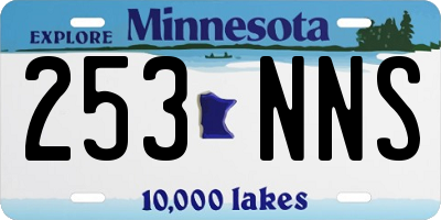 MN license plate 253NNS