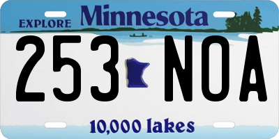 MN license plate 253NOA