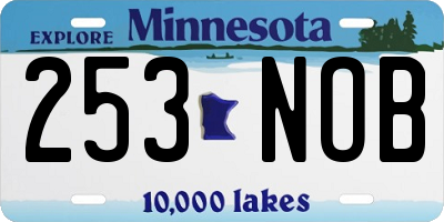 MN license plate 253NOB