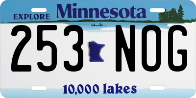 MN license plate 253NOG