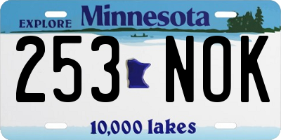 MN license plate 253NOK